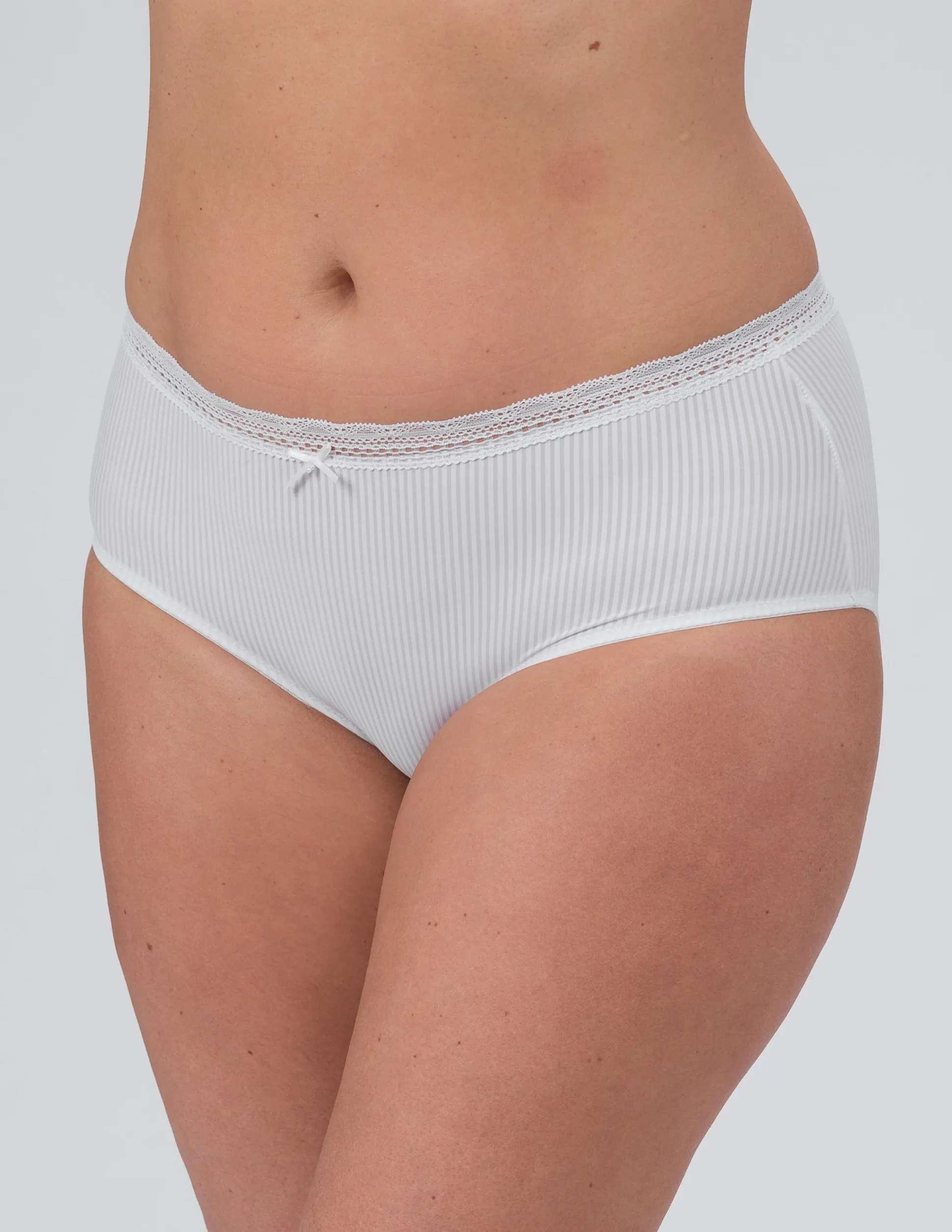 Trosa Midi Laila Spets Jacquard Vit