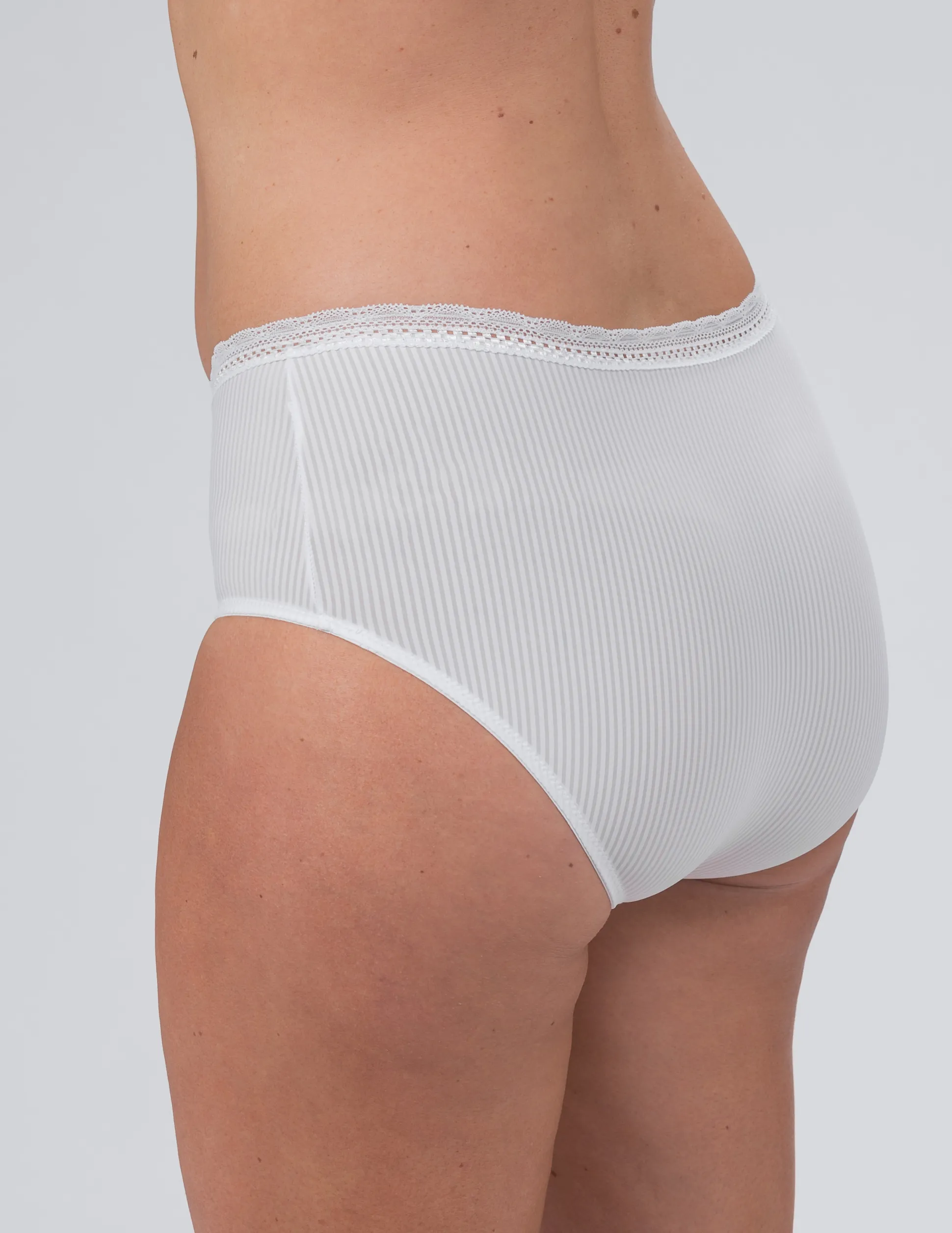 Trosa Midi Laila Spets Jacquard Vit