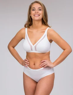 Vit bygelfri bh Bella
