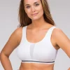 Vit sport-bh med mesh