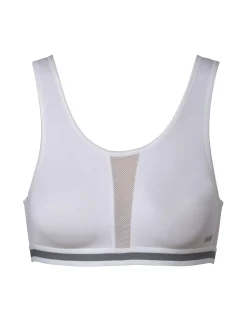 Vit sport-bh med mesh